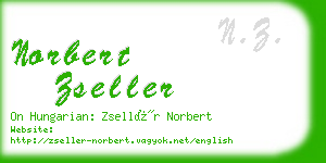 norbert zseller business card